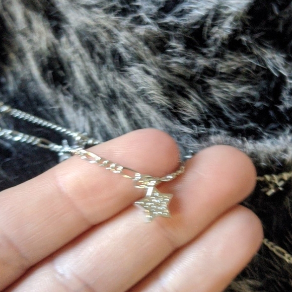 Star silver three-tier space necklace - Picture 2 of 3